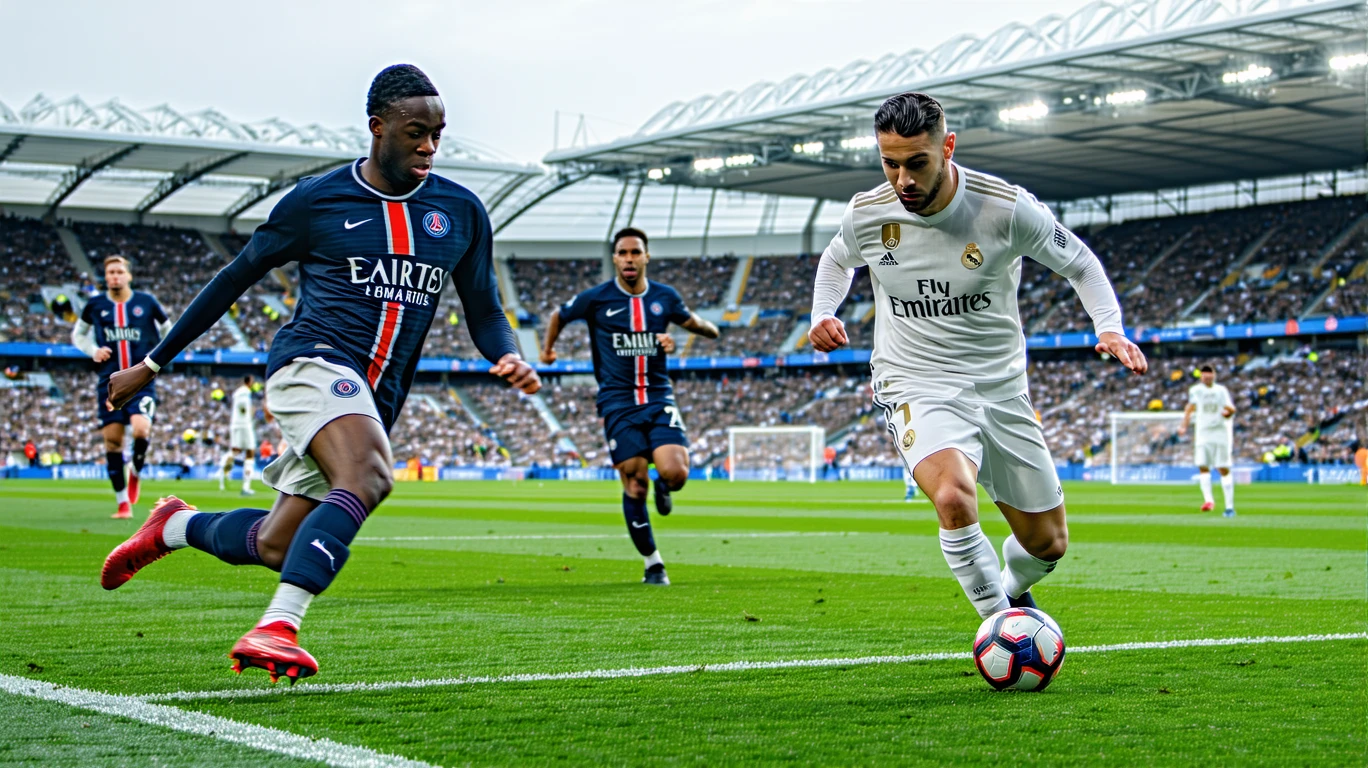 psg - real madrid - AI generated image
